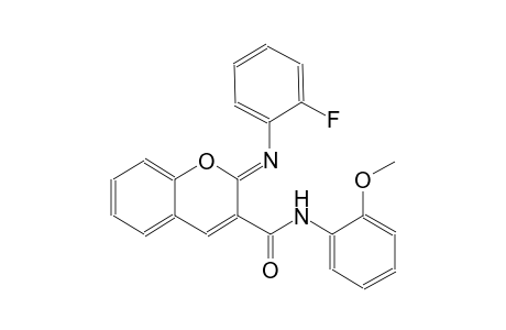 (2Z)-2-[(2-fluorophenyl)imino]-N-(2-methoxyphenyl)-2H-chromene-3-carboxamide