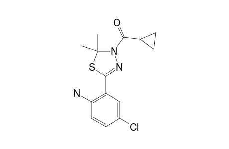 3-CYCLOPROPYLCARBONYL-5-(2-AMINO-5-CHLOROPHENYL)-2,2-DIMETHYL-2,3-DIHYDRO-1,3,4-THIADIAZOLE