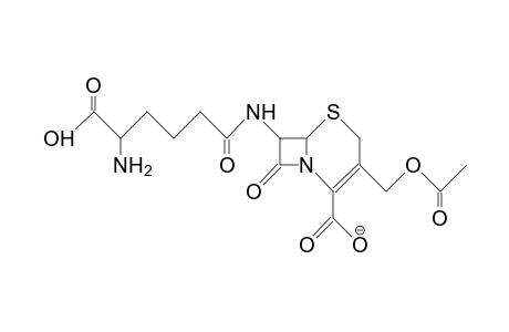 7-(5-Amino-5-carboxy-pentanoylamido)-cephalosporanic acid, anion