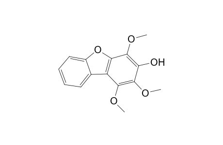 3-Dibenzofuranol, 1,2,4-trimethoxy-