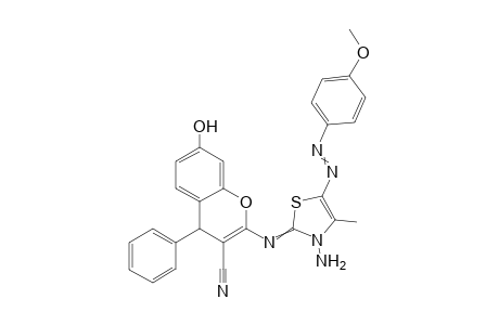 2-((3-Amino-5-((4-methoxyphenyl)diazenyl)-4-methylthiazol-2(3H)-ylidene)amino)-7-hydroxy-4-phenyl-4H-chromene-3-carbonitrile