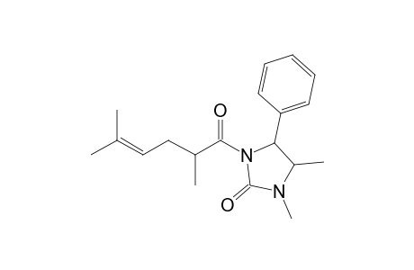 3-[2',5'-Dimethyl-4'-hexenoyl]-1,5-dimethyl-4-phenylimidazolidin-2-one