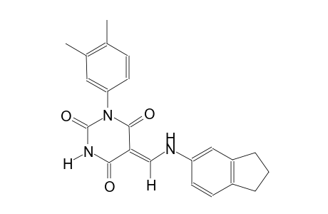 (5Z)-5-[(2,3-dihydro-1H-inden-5-ylamino)methylene]-1-(3,4-dimethylphenyl)-2,4,6(1H,3H,5H)-pyrimidinetrione