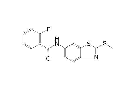 2-fluoro-N-[2-(methylsulfanyl)-1,3-benzothiazol-6-yl]benzamide