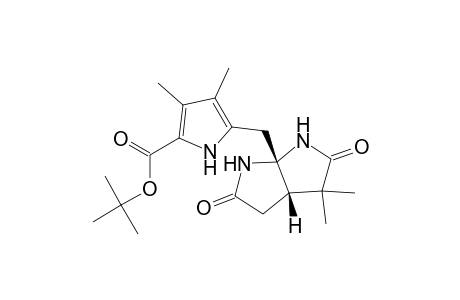 1H-Pyrrole-2-carboxylic acid, 5-[(hexahydro-3,3-dimethyl-2,5-dioxopyrrolo[2,3-b]pyrrol-6a(1H)-yl)methyl]-3,4-dimethyl-, 1,1-dimethylethyl ester, cis-(.+-.)-