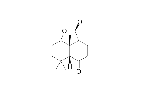 (-)-2.beta.-Methoxy-2a.beta.,3,4,5,5a.alpha.,6,7,8,8a.beta.,8b.beta.-decahydro-6,6,8b.beta.-trimethyl-2H-naphtho[1,8-bc]furan-5-one