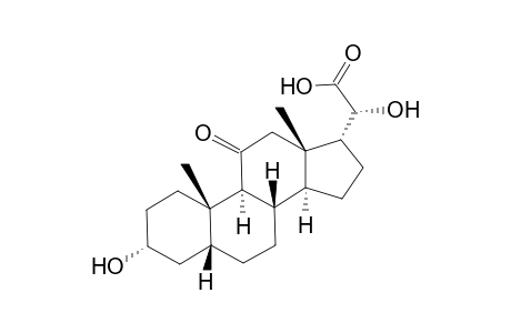 3α,20α-dihydroxy-11-oxo-5β,17α-pregnan-21-oic acid