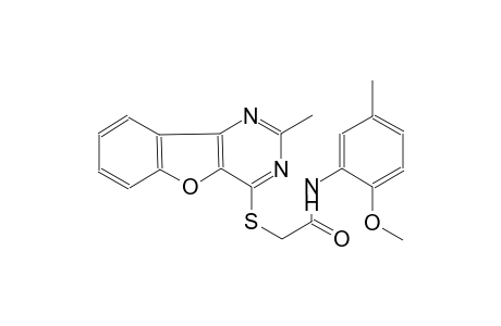 N-(2-methoxy-5-methylphenyl)-2-[(2-methyl[1]benzofuro[3,2-d]pyrimidin-4-yl)sulfanyl]acetamide