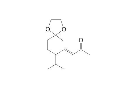 (E)-5-isopropyl-7-(2-methyl-1,3-dioxolan-2-yl)hept-3-en-2-one