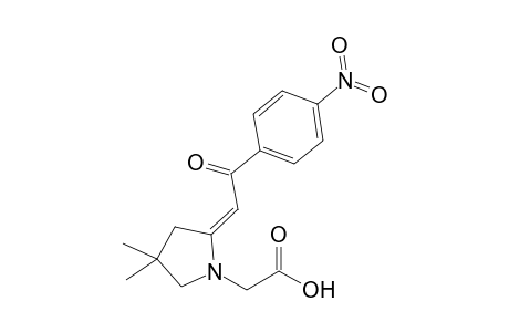 2-[(2E)-2-[2-keto-2-(4-nitrophenyl)ethylidene]-4,4-dimethyl-pyrrolidino]acetic acid