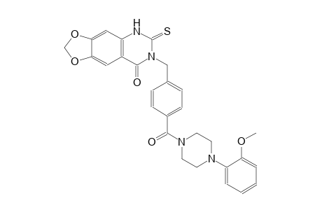 [1,3]dioxolo[4,5-g]quinazolin-8(5H)-one, 6,7-dihydro-7-[[4-[[4-(2-methoxyphenyl)-1-piperazinyl]carbonyl]phenyl]methyl]-6-thioxo-