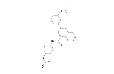 N-{4-[acetyl(methyl)amino]phenyl}-2-(3-isopropoxyphenyl)-4-quinolinecarboxamide