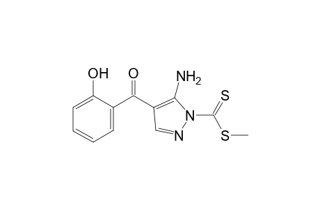5-amino-4-(2-hydroxybenzoyl)-1H-pyrazole-1-carbodithioate