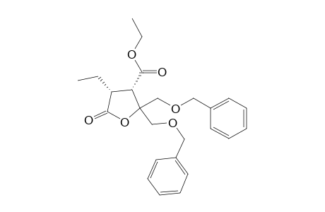 cis-5-(Benzyloxy)-4-(benzyloxy)methyl-3-(ethoxycarbonyl)-2-ethyl-4-pentanolide