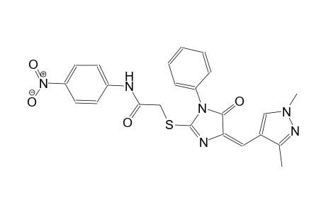 2-({(4E)-4-[(1,3-dimethyl-1H-pyrazol-4-yl)methylene]-5-oxo-1-phenyl-4,5-dihydro-1H-imidazol-2-yl}sulfanyl)-N-(4-nitrophenyl)acetamide