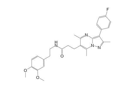 pyrazolo[1,5-a]pyrimidine-6-propanamide, N-[2-(3,4-dimethoxyphenyl)ethyl]-3-(4-fluorophenyl)-2,5,7-trimethyl-