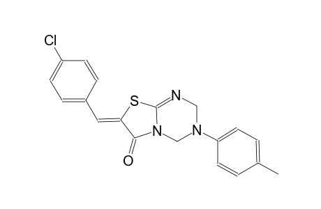 (7Z)-7-(4-chlorobenzylidene)-3-(4-methylphenyl)-3,4-dihydro-2H-[1,3]thiazolo[3,2-a][1,3,5]triazin-6(7H)-one
