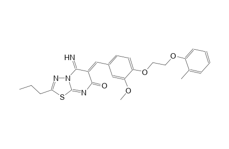 7H-[1,3,4]thiadiazolo[3,2-a]pyrimidin-7-one, 5,6-dihydro-5-imino-6-[[3-methoxy-4-[2-(2-methylphenoxy)ethoxy]phenyl]methylene]-2-propyl-, (6Z)-
