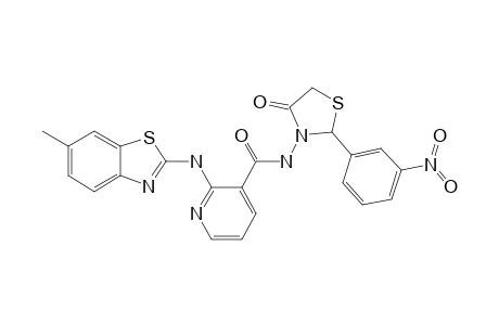 2-[(6-METHYL-1,3-BENZOTHIAZOL-2-YL)-AMINO]-N-[2-(3-NITRO-PHENYL)-4-OXO-1,3-THIAZOLIDIN-3-YL]-PYRIDINE-3-CARBOXAMIDE