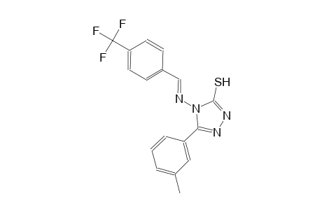 5-(3-methylphenyl)-4-({(E)-[4-(trifluoromethyl)phenyl]methylidene}amino)-4H-1,2,4-triazol-3-yl hydrosulfide