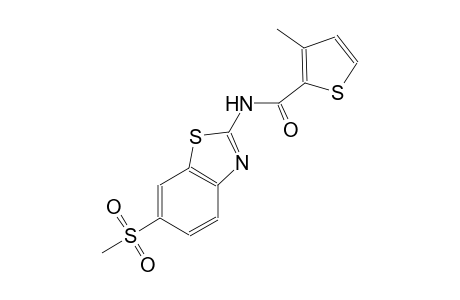 3-methyl-N-[6-(methylsulfonyl)-1,3-benzothiazol-2-yl]-2-thiophenecarboxamide