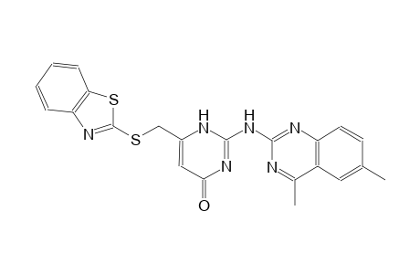 6-[(1,3-benzothiazol-2-ylsulfanyl)methyl]-2-[(4,6-dimethyl-2-quinazolinyl)amino]-4(1H)-pyrimidinone