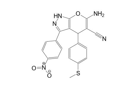 pyrano[2,3-c]pyrazole-5-carbonitrile, 6-amino-1,4-dihydro-4-[4-(methylthio)phenyl]-3-(4-nitrophenyl)-