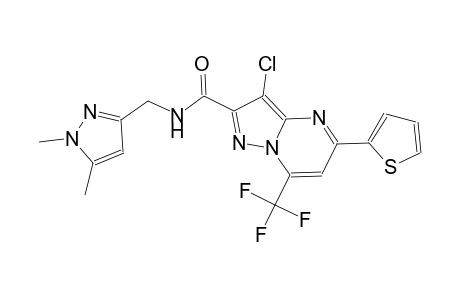 3-chloro-N-[(1,5-dimethyl-1H-pyrazol-3-yl)methyl]-5-(2-thienyl)-7-(trifluoromethyl)pyrazolo[1,5-a]pyrimidine-2-carboxamide