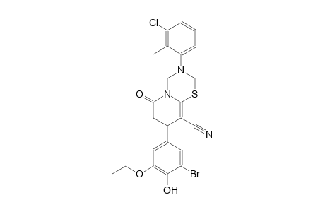 2H,6H-pyrido[2,1-b][1,3,5]thiadiazine-9-carbonitrile, 8-(3-bromo-5-ethoxy-4-hydroxyphenyl)-3-(3-chloro-2-methylphenyl)-3,4,7,8-tetrahydro-6-oxo-