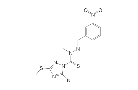 5-amino-N-methyl-3-(methylthio)-N-[(3-nitrobenzylidene)amino]-1,2,4-triazole-1-carbothioamide