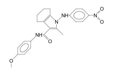 3-(4-Methoxy-phenyl)-carbamoyl-2-methyl-1-(4-nitro-anilino)-4,5,6,7-tetrahydro-indole