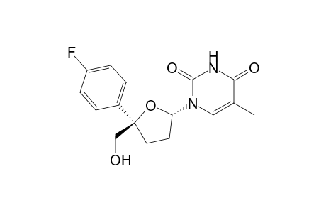 (2S,5R)-1-(5-(4-Fluorophenyl)-5-hydroxymethyltetrahydrofuran-2-yl)-5-methyl-1H-pyrimidine-2,4-dione