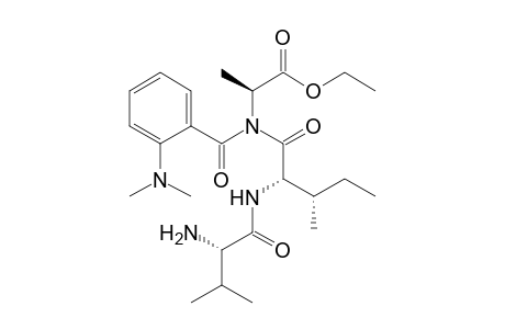 O-dimethylaminobenzoylvalylisoleucylalanine ethyl ester