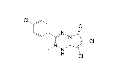 7,8-Dichloro-1,2-dihydro-2-methyl-3-(4'-chlorophenyl)pyrrolo[1,2-b]-1,2,4,5-tetrazin-6(8aH)-one