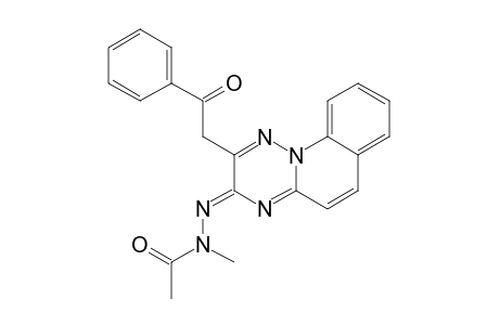 2-(2-ACETYL-2-METHYLHYDRAZONO)-3-BENZOYLMETHYL-2H-QUINOLINO-[1,2-B]-AS-TRIAZINE