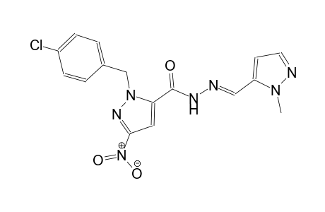 1-(4-chlorobenzyl)-N'-[(E)-(1-methyl-1H-pyrazol-5-yl)methylidene]-3-nitro-1H-pyrazole-5-carbohydrazide