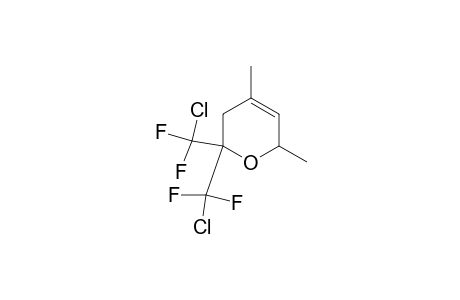 2H-Pyran, 2,2-bis(chlorodifluoromethyl)-3,6-dihydro-4,6-dimethyl-