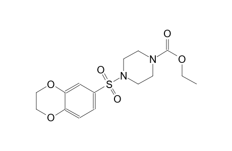 ethyl 4-(2,3-dihydro-1,4-benzodioxin-6-ylsulfonyl)-1-piperazinecarboxylate