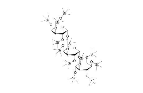 (((1R,2R,3R,4S,5R,6R)-6-(((2R,3R,4S,5S,6R)-3,4,5-tris((trimethylsilyl)oxy)-6-((((2S,3R,4S,5S,6R)-3,4,5-tris((trimethylsilyl)oxy)-6-(((trimethylsilyl)oxy)methyl)tetrahydro-2H-pyran-2-yl)oxy)methyl)tetrahydro-2H-pyran-2-yl)oxy)cyclohexane-1,2,3,4,5-pentayl)pentakis(oxy))pentakis(trimethylsilane)