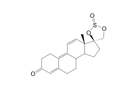 Spiro-3'-(1'-oxo-2',5'-dioxa-1'-thiacyclopentane)-17(S)-(4,9(10),11-estratriene-3-one)
