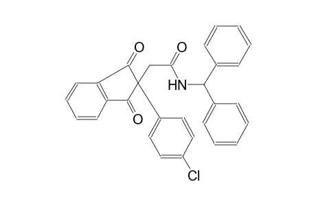 N-benzhydryl-2-[2-(4-chlorophenyl)-1,3-dioxo-2,3-dihydro-1H-inden-2-yl]acetamide