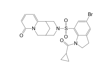 3-((5-bromo-1-(cyclopropanecarbonyl)indolin-7-yl)sulfonyl)-3,4,5,6-tetrahydro-1H-1,5-methanopyrido[1,2-a][1,5]diazocin-8(2H)-one
