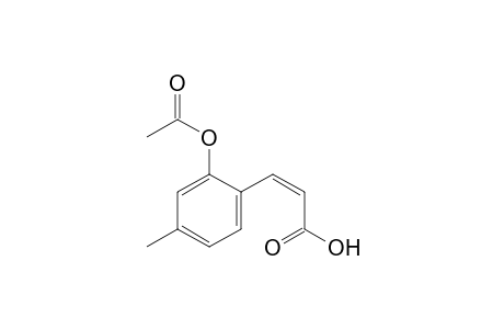 (Z)-3-(2-acetoxy-4-methyl-phenyl)acrylic acid