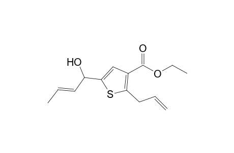 2-Allyl-5-(1-hydroxybut-2-enyl)thiophene-3-carboxylic acid ethyl ester