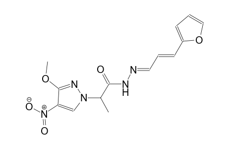 N'-[(E,2E)-3-(2-furyl)-2-propenylidene]-2-(3-methoxy-4-nitro-1H-pyrazol-1-yl)propanohydrazide