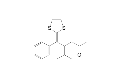 4-((1,3-Dithiolan-2-ylidene)(phenyl)methyl)-5-methylhexan-2-one