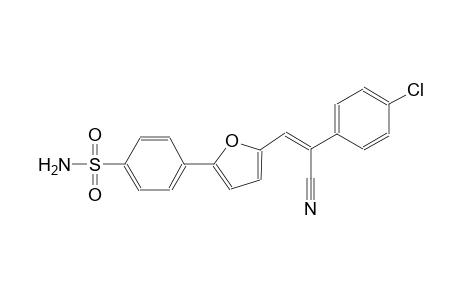 4-{5-[(Z)-2-(4-chlorophenyl)-2-cyanoethenyl]-2-furyl}benzenesulfonamide