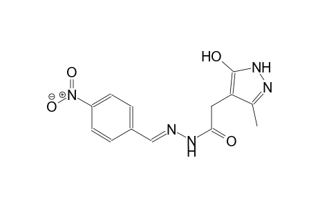 1H-pyrazole-4-acetic acid, 5-hydroxy-3-methyl-, 2-[(E)-(4-nitrophenyl)methylidene]hydrazide