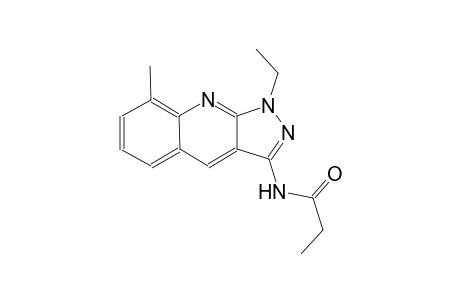 N-(1-ethyl-8-methyl-1H-pyrazolo[3,4-b]quinolin-3-yl)propanamide