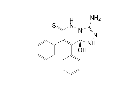 3-Amino-8a(R)-hydroxy-1,8a-dihydro-7,8-diphenyl-1,2,4-triazolo[4,3-b]pyridazine-6-thione